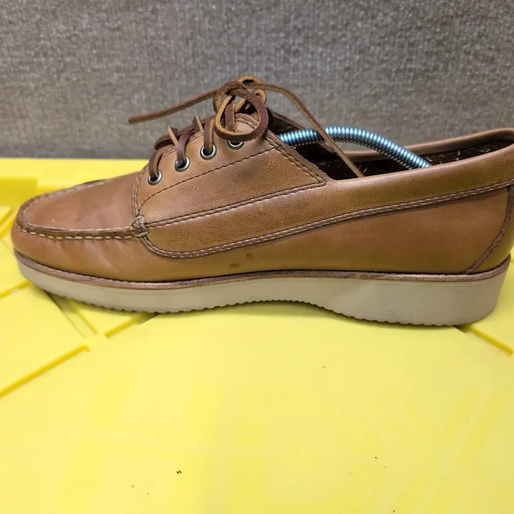 GH BASS Men's Clayton Camp Moc Brown Caramel Shoes Size 11.5